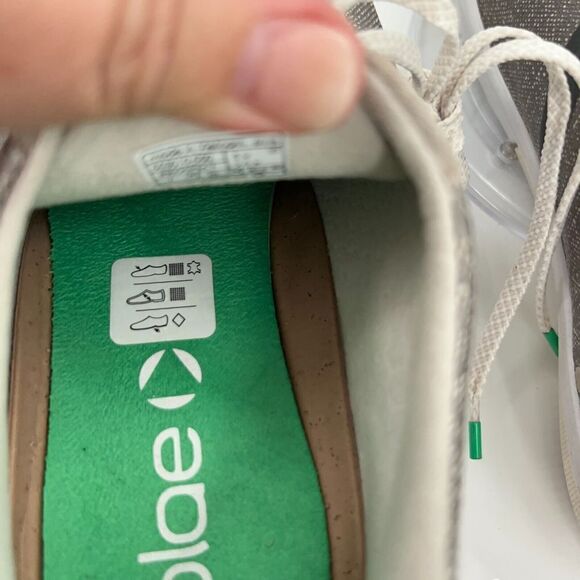 Plae Men's Prospect Sneaker Size 8 Beige Grey Fabric Lace Up Athletic Shoes - Picture 10 of 13